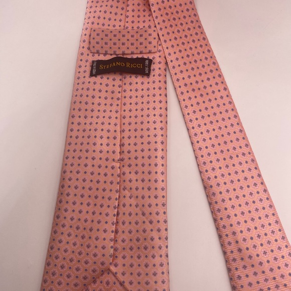 Stefano Ricci Pink and Purple Dotted Tie - Picture 2 of 6